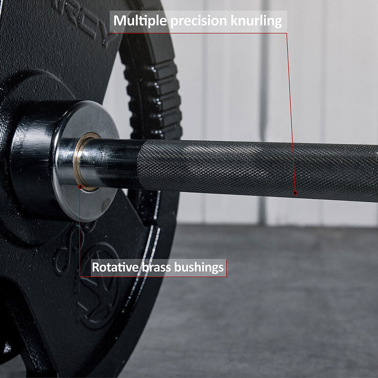 Marcy Eco 60kg Olympic weight set with 7ft barbell, British brand