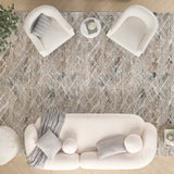 Nourison Glitz Grey Abstract Rug, UK version