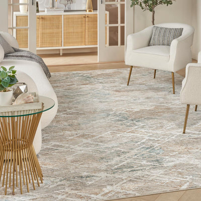 Costco UK Nourison Glitz Grey Abstract Area Rug 180 x 120cm- Buy online at McGrocer