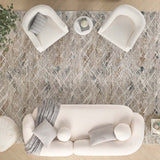 Nourison Glitz grey abstract area rug 239x300 cm, UK version