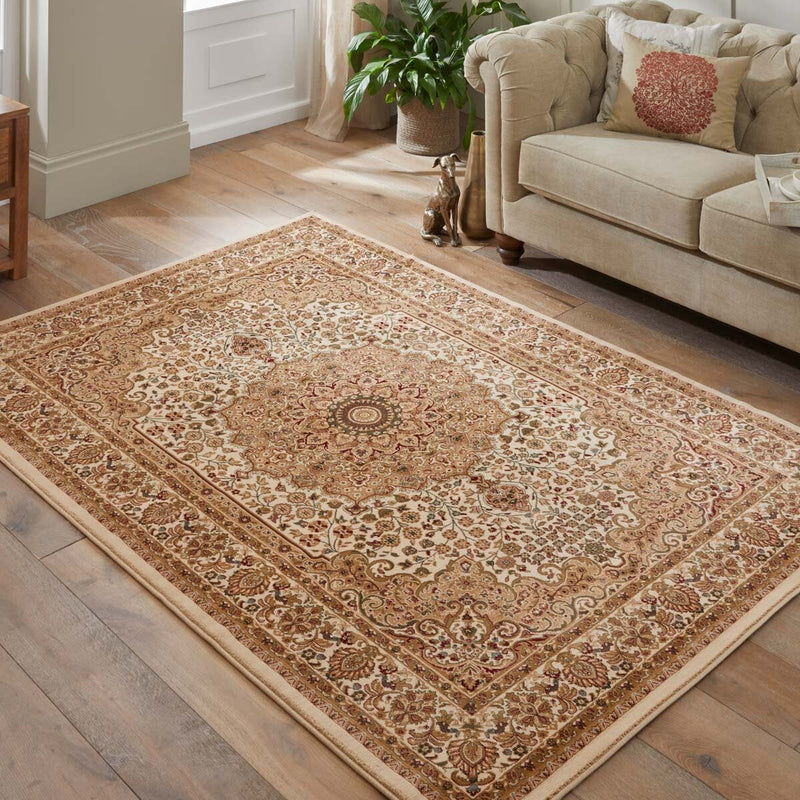 Concept Looms Grand Heritage rug in cream and beige - British product