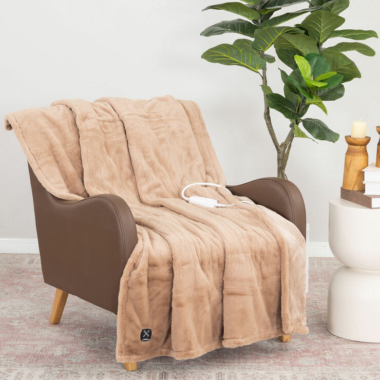 Berkshire faux fur heated throw 127 x 152 cm (British brand)