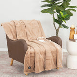 Berkshire Luxe Faux Fur Heated Throw 127 x 152 cm