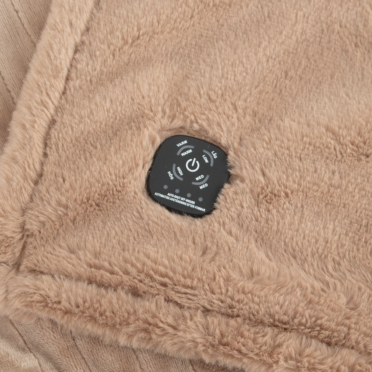Berkshire Luxe faux fur heated throw taupe 127x152 cm, UK version