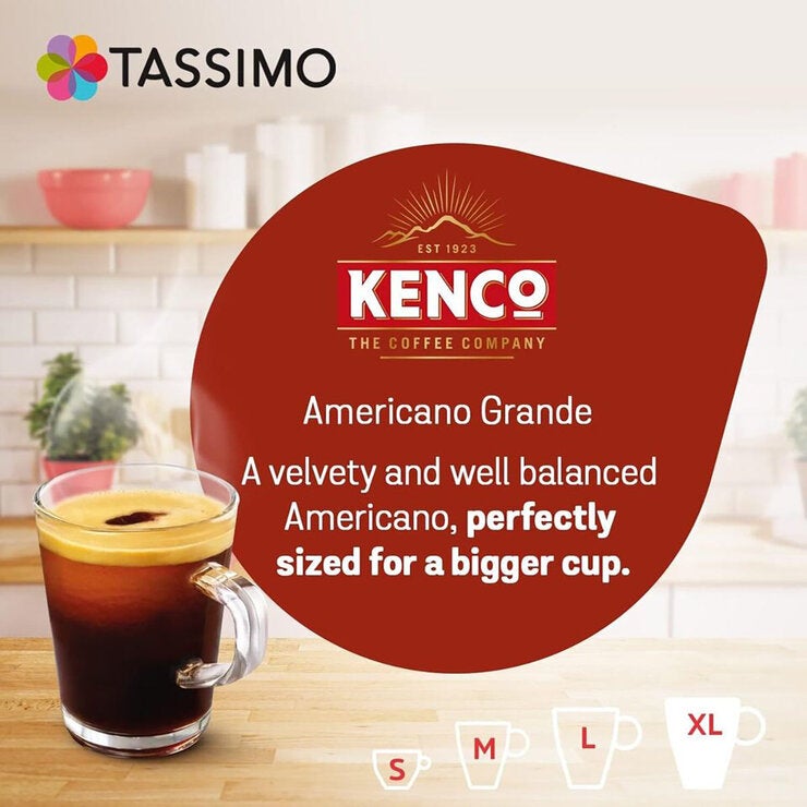 Tassimo Kenco Americano Grande XL coffee pods 80 servings (British brand)