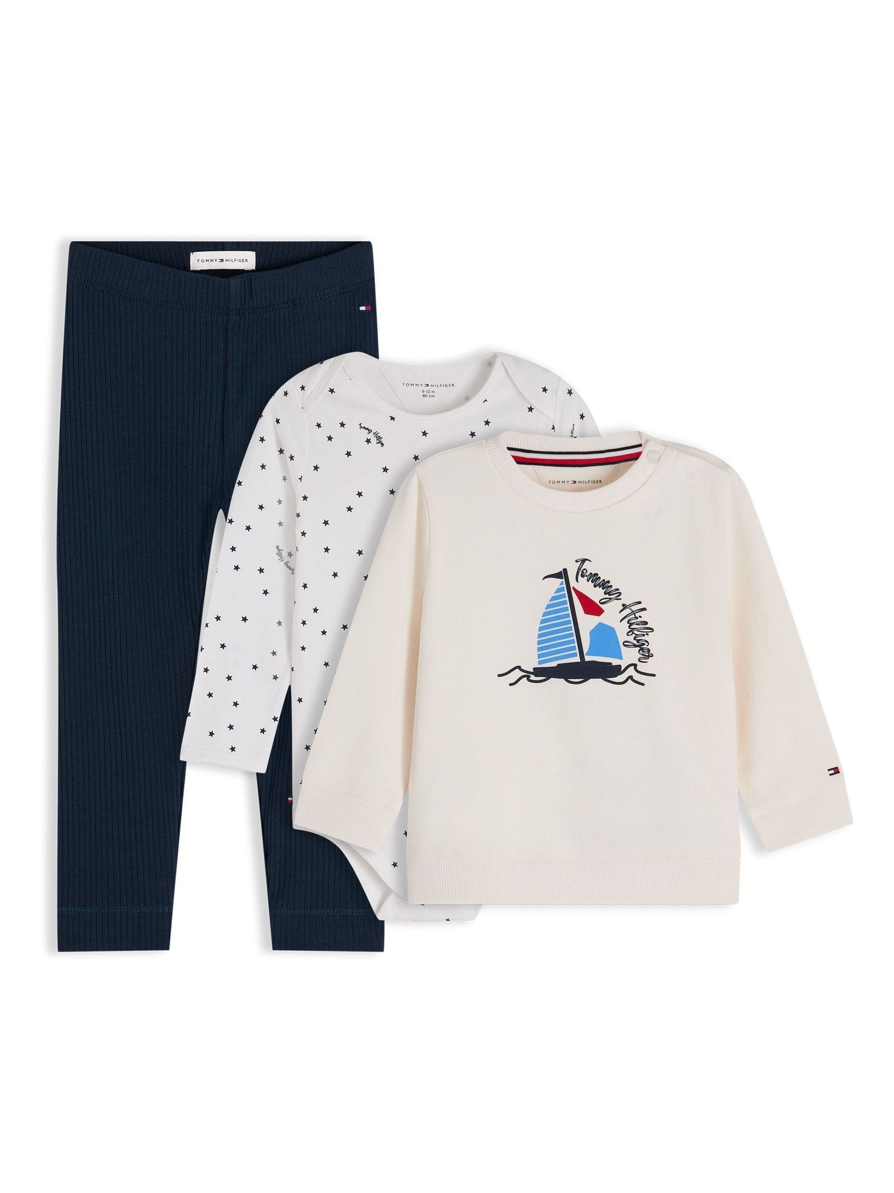 Tommy Hilfiger White Essential Three Piece Outfit Gift Box