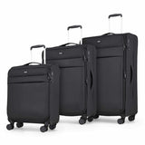 Rock Harper softside luggage set black (British brand)