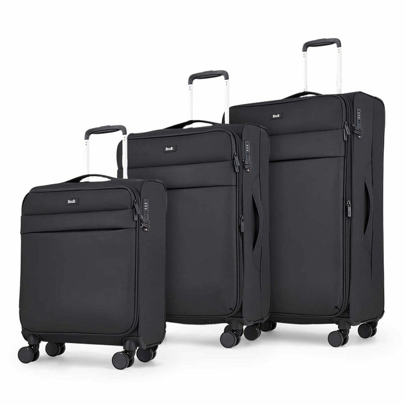 Rock Harper 3 Piece Softside Luggage Set In 4 Colours