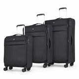 Rock Harper softside luggage set black (British brand)