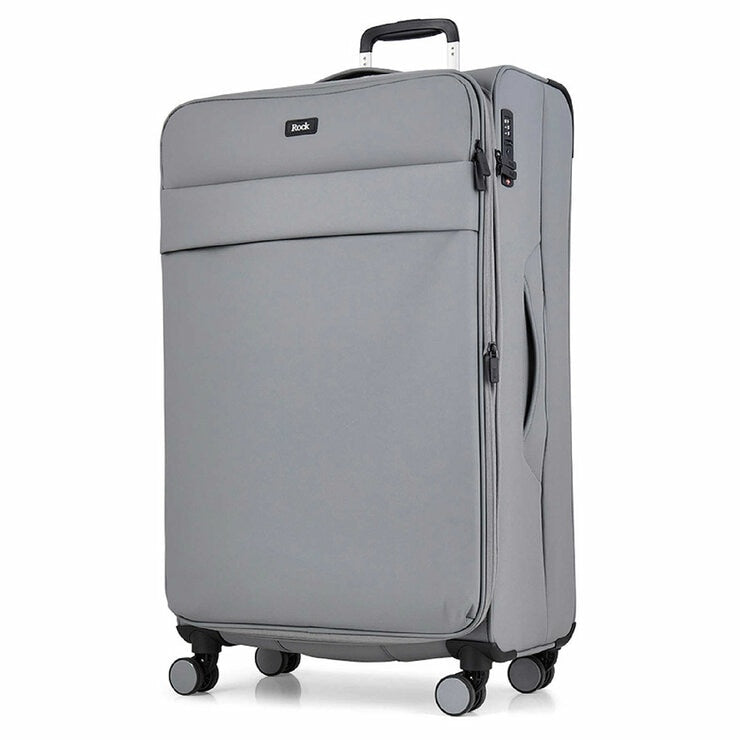 Rock Harper 3 piece softside luggage set in grey (British brand)