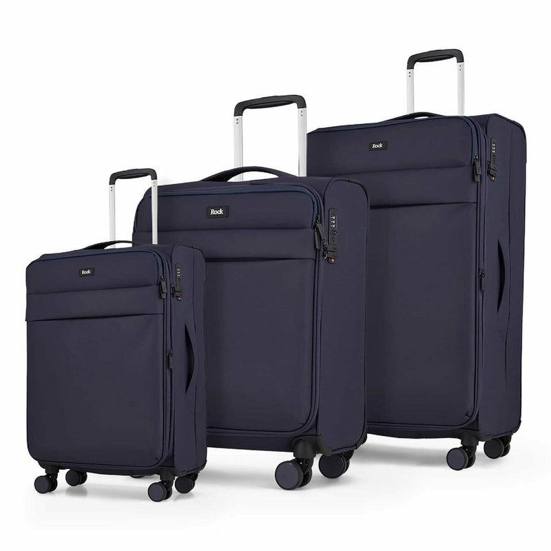Rock Harper 3 Piece Softside Luggage Set In 4 Colours