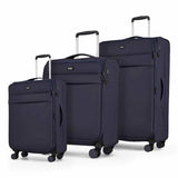 Rock Harper 3 Piece Softside Luggage Set In 4 Colours