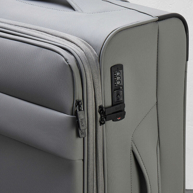 Rock Harper 3 piece softside luggage set in grey (British brand)