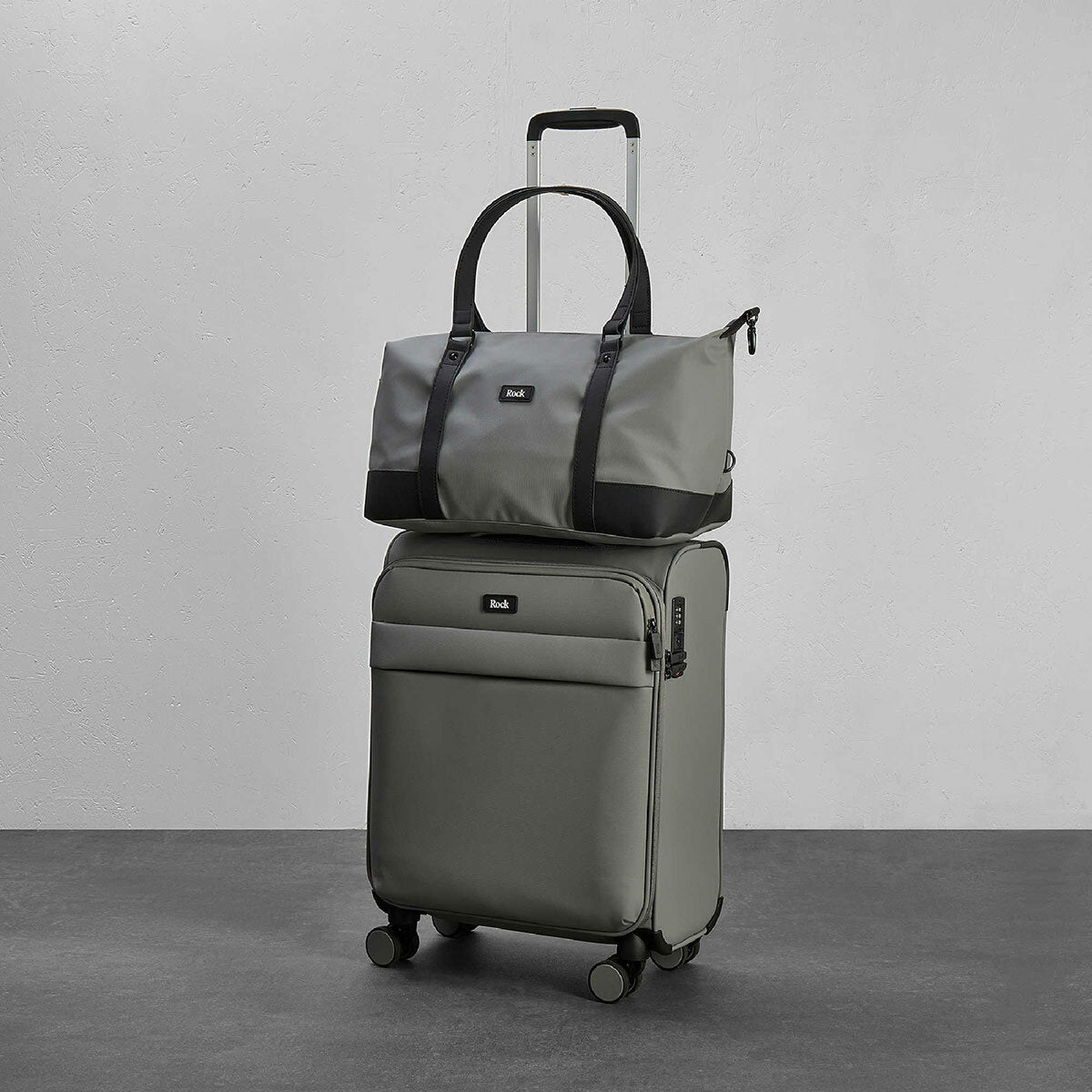 Rock Harper softside 2 piece luggage set cabin and holdall (British brand)