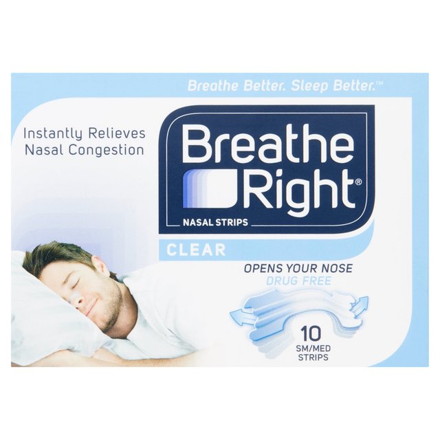 Breathe Right Clear Nasal Strips   10 per pack GOODS M&S   