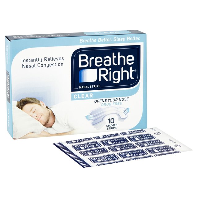 Breathe Right Clear Nasal Strips   10 per pack GOODS M&S   