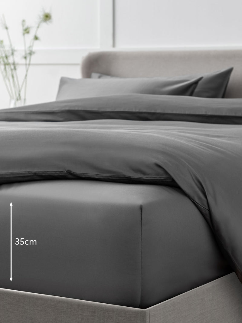 Charcoal Grey Fitted Bed Sheet - British product