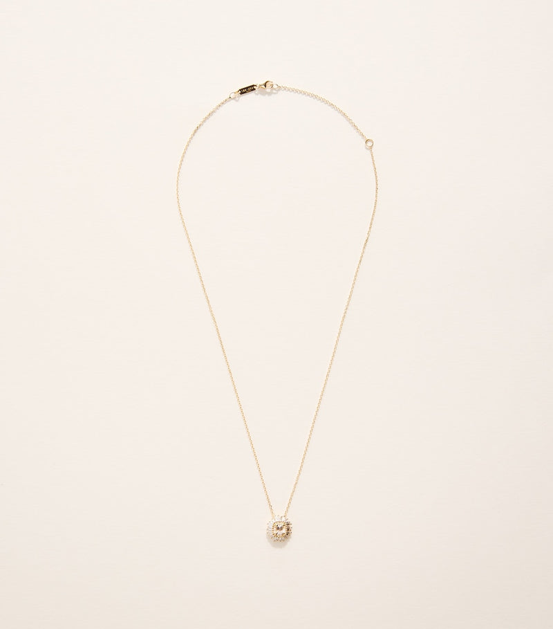 Suzanne Kalan yellow gold diamond flower necklace, imported from the UK