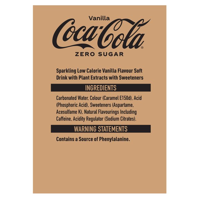 Coca-Cola Zero Sugar Vanilla   8 x 330ml GOODS M&S   