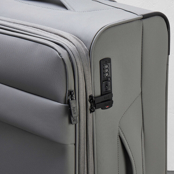 Rock 2 piece softside cabin and holdall luggage set grey, UK version