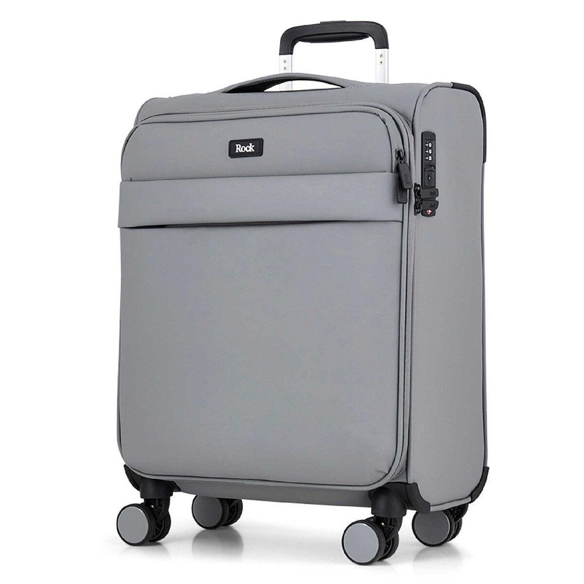 Rock 2 piece softside cabin and holdall luggage set grey, UK version