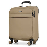 Rock luggage set 2 piece softside cabin and holdall beige - British product