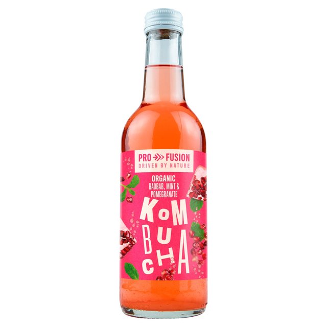 Profusion Organic Kombucha Baobab Mint & Pomegranate   330ml GOODS M&S   