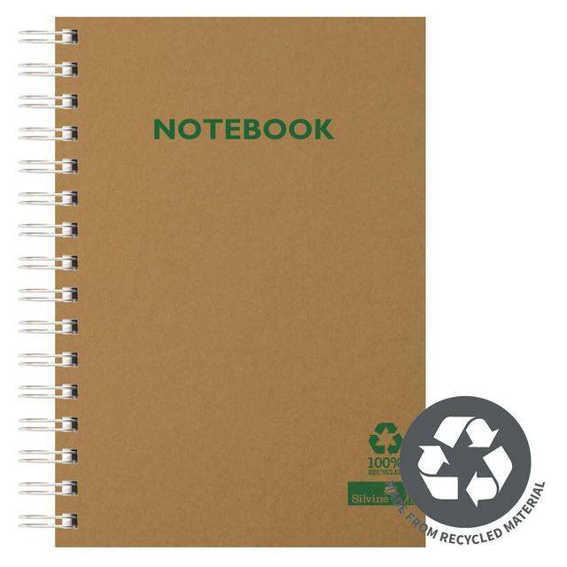 Silvine A5 Recycled Notebook Kraft Cover