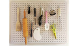 Cathedral white pegboard 76x56cm with 12 hooks (British brand)