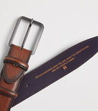Elliot Rhodes burnished leather belt 3.5cm - British product