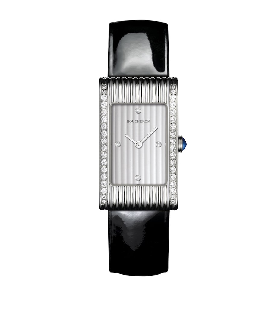 Boucheron Reflet stainless steel and diamond watch 21mm (British brand)