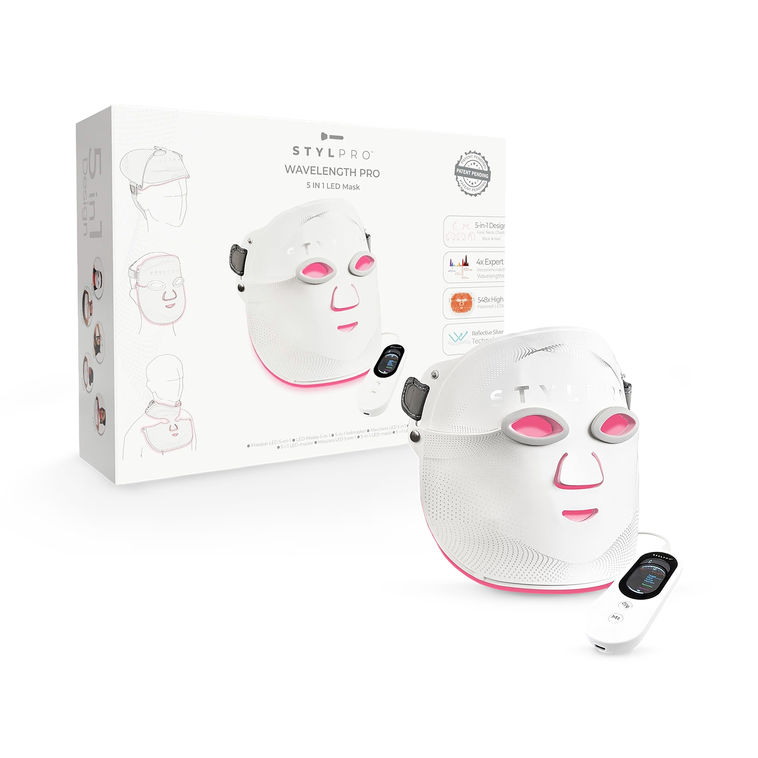Stylpro Wavelength Pro 5-in-1 LED mask - British product