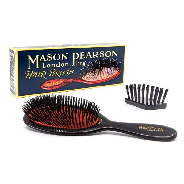 Mason Pearson small extra boar bristle hairbrush black - British product