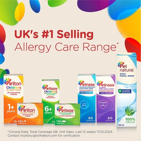 Piriteze Antihistamine Allergy Relief Tablets Cetirizine 7s GOODS Superdrug   