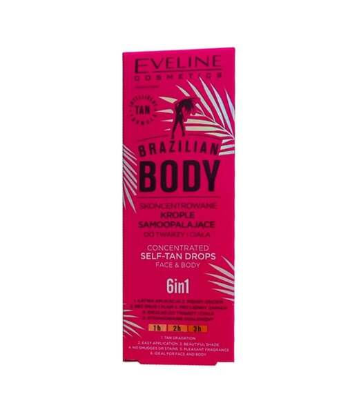 Eveline Brazilian Body 6 In 1 Self Tan Drops, UK version