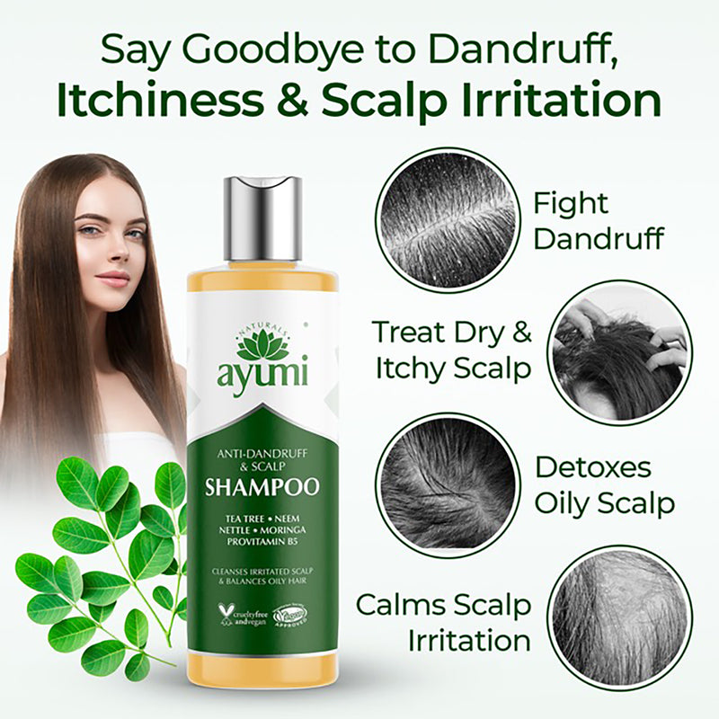 Ayumi anti-dandruff scalp shampoo 250ml, imported from the UK