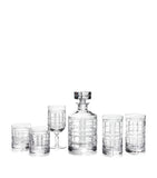Ralph Lauren highball glasses with Hudson Plaid design, imported from the UK