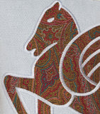Etro linen Somerset embroidered cushion 45cm x 45cm - British product