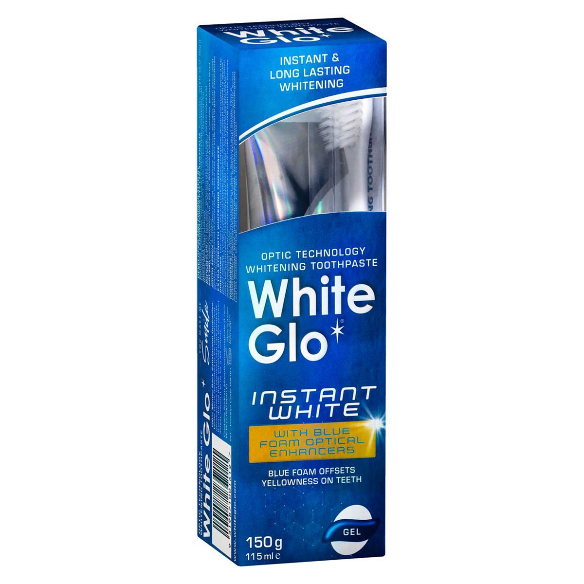 White Glo Blue Foam Optical Enhancers Toothpaste GOODS Boots   