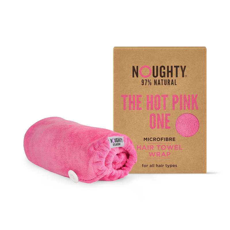Noughty hair towel wrap hot pink (British brand)