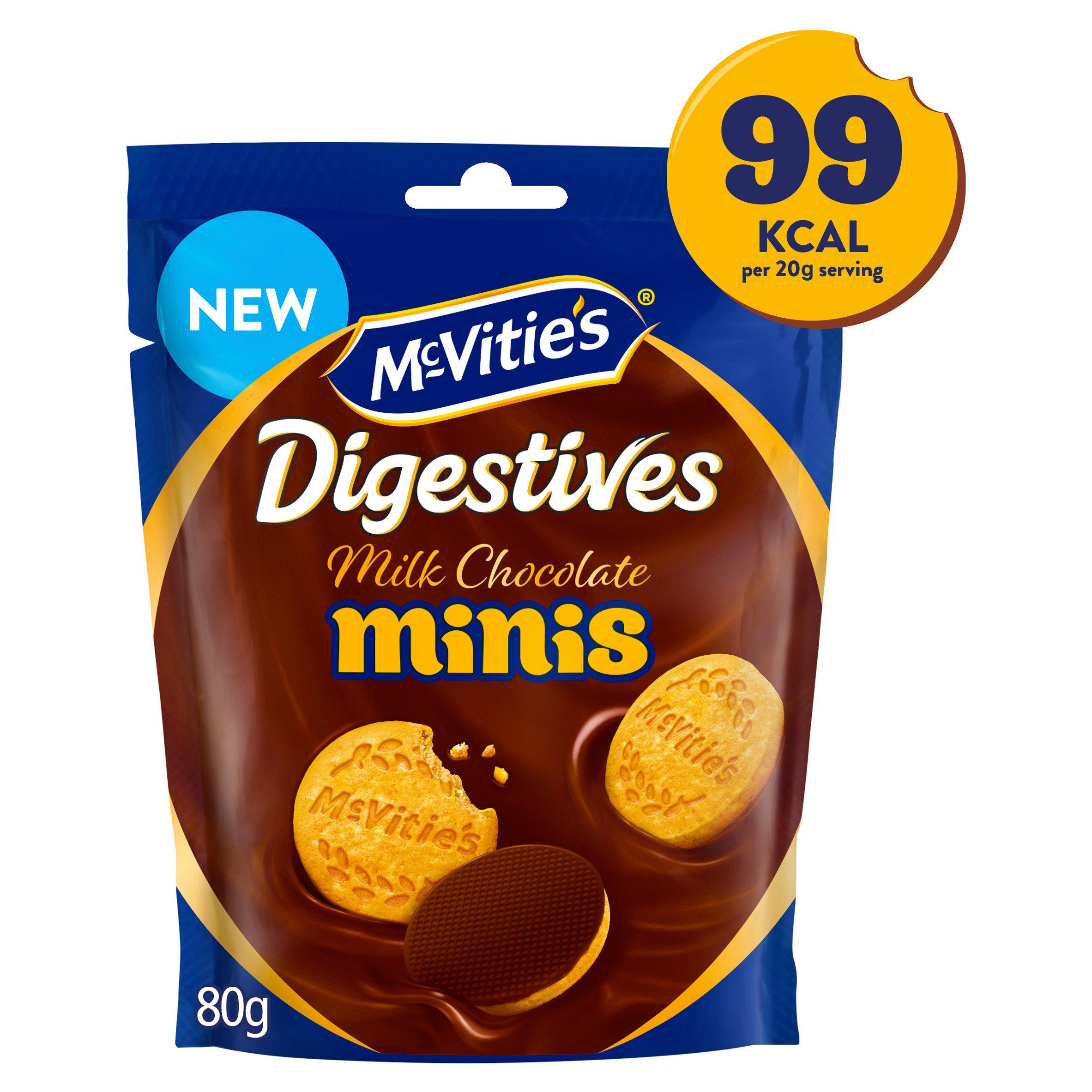 McVitie's Digestives Milk Chocolate Minis 80g GOODS Sainsburys   