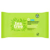 Tea Tree Biodegradable Wipes pack suitable for daily use (British brand)