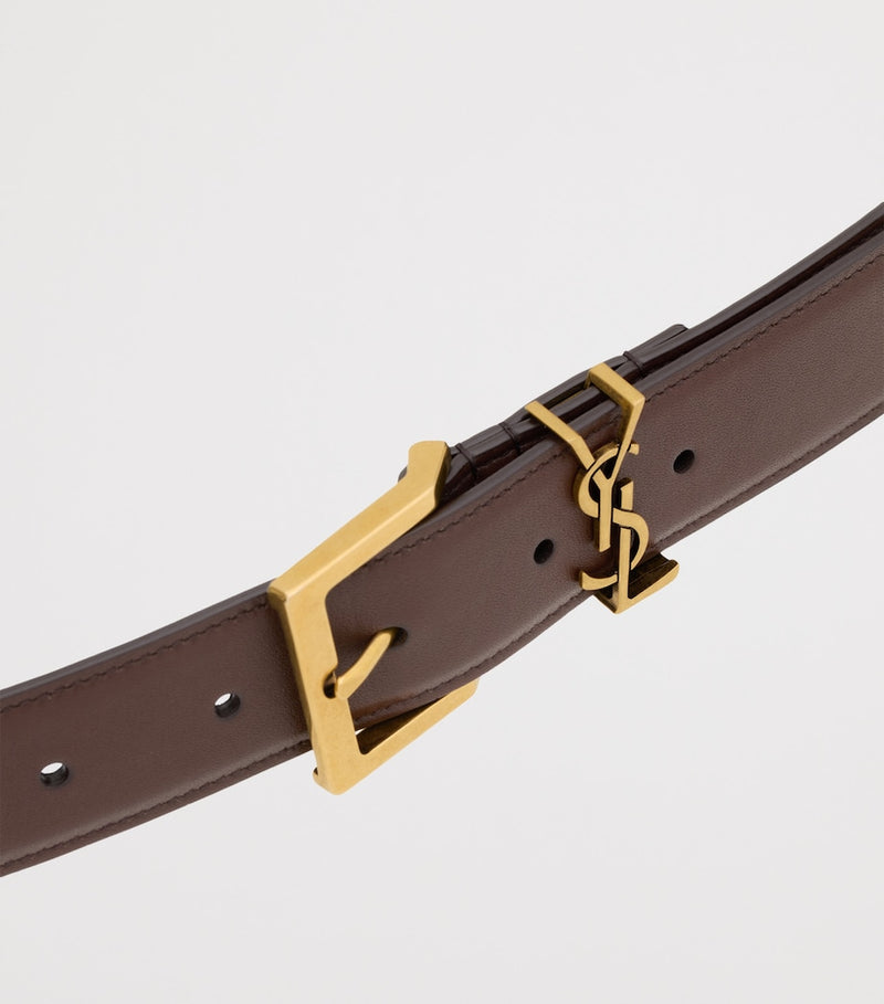 Saint Laurent Cassandre calfskin belt 3cm - British product