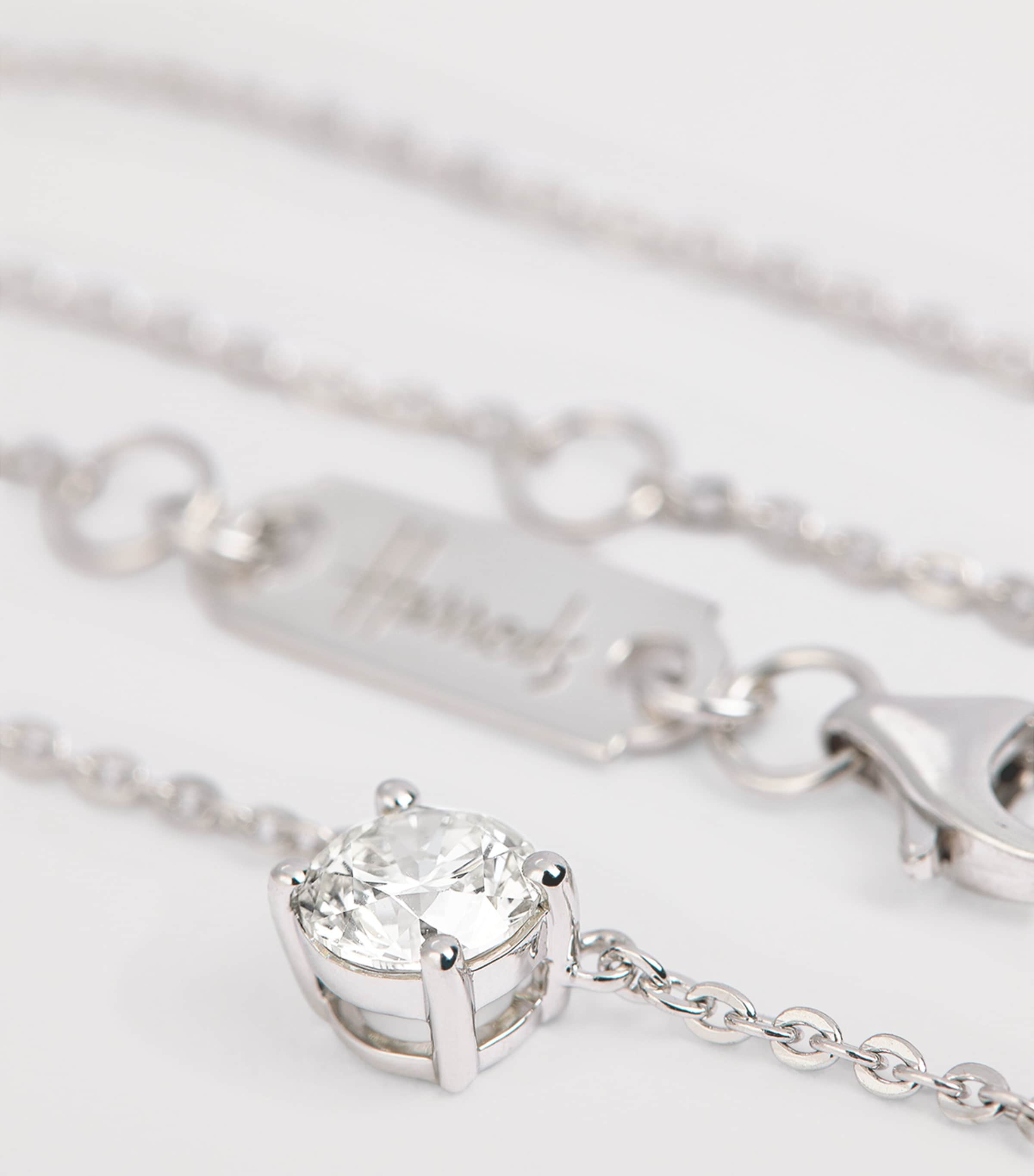 Harrods white gold diamond pendant necklace 0.50ct (British brand)