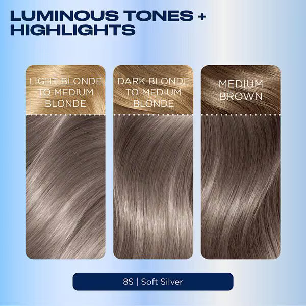 Clairol Nice N Easy permanent hair dye Soft Silver - British product
