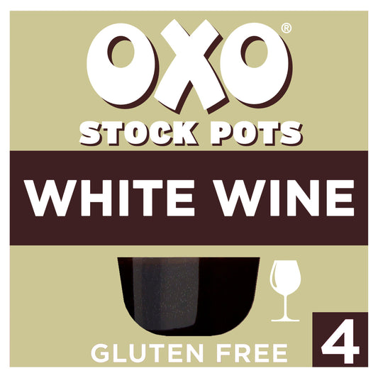 Oxo White Wine Stock Pots with Half a Glass in Each Pot 4x20g GOODS Sainsburys   