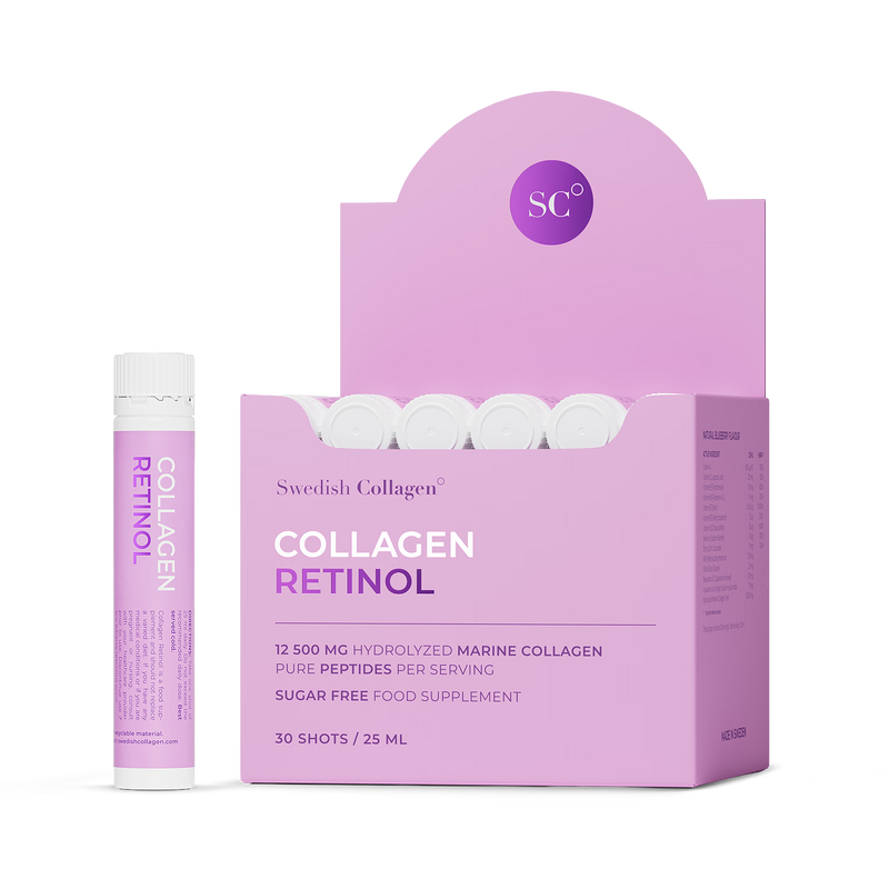 Swedish Collagen Retinol blueberry collagen shots 25ml 30 servings, UK version