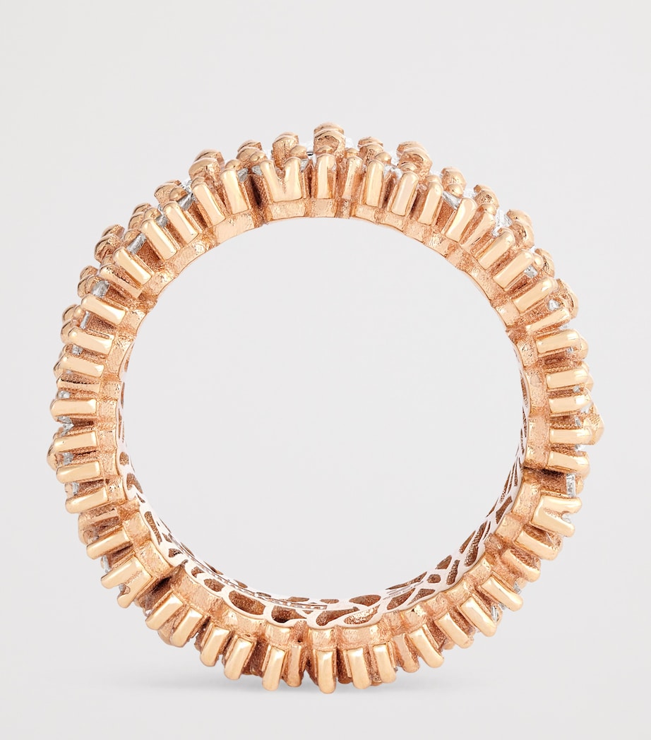 Suzanne Kalan double stack eternity ring in rose gold - British product