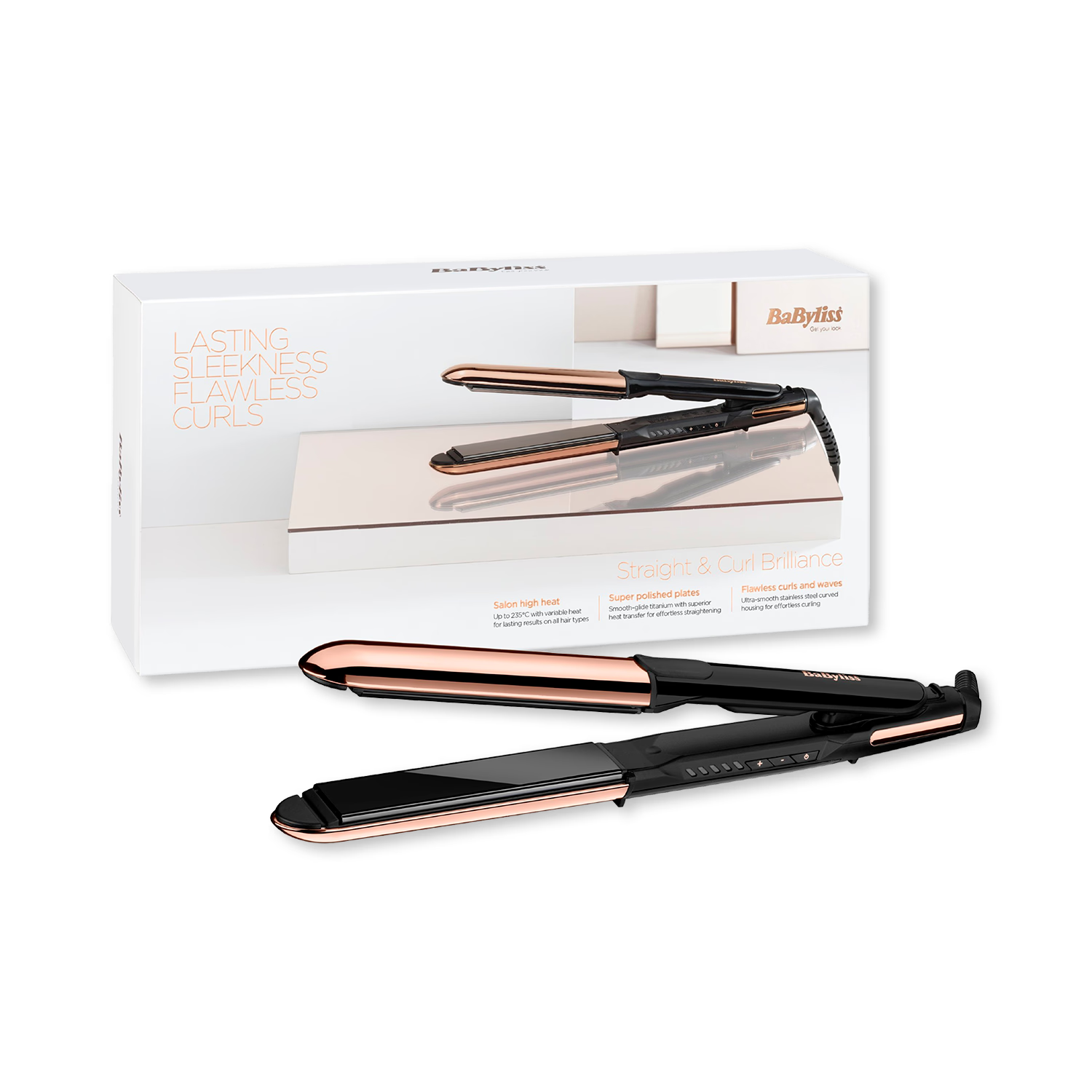 BaByliss 2481U straight and curl hair straightener, imported from the UK