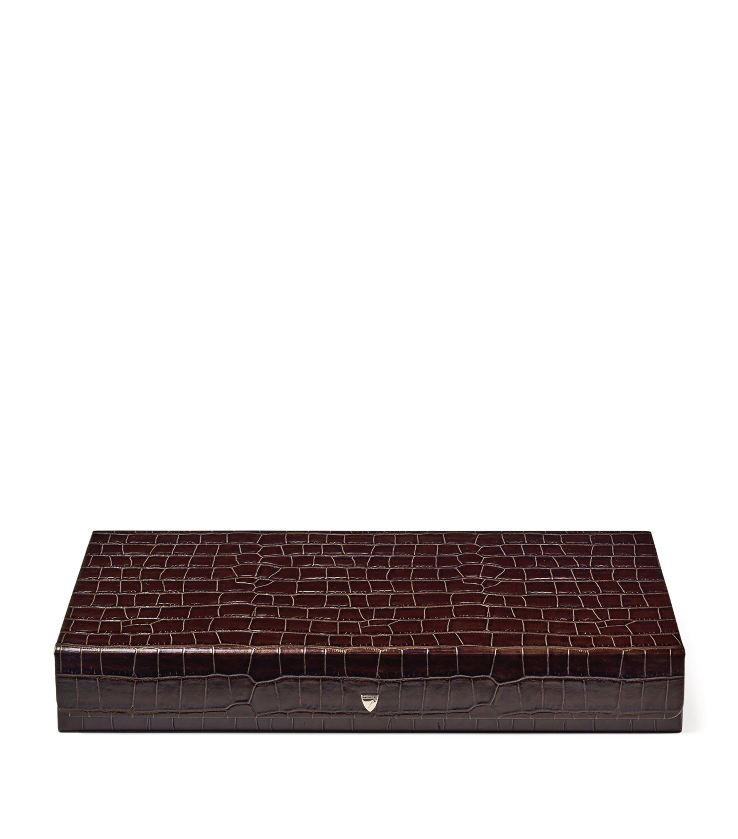 Aspinal of London leather backgammon set - British product